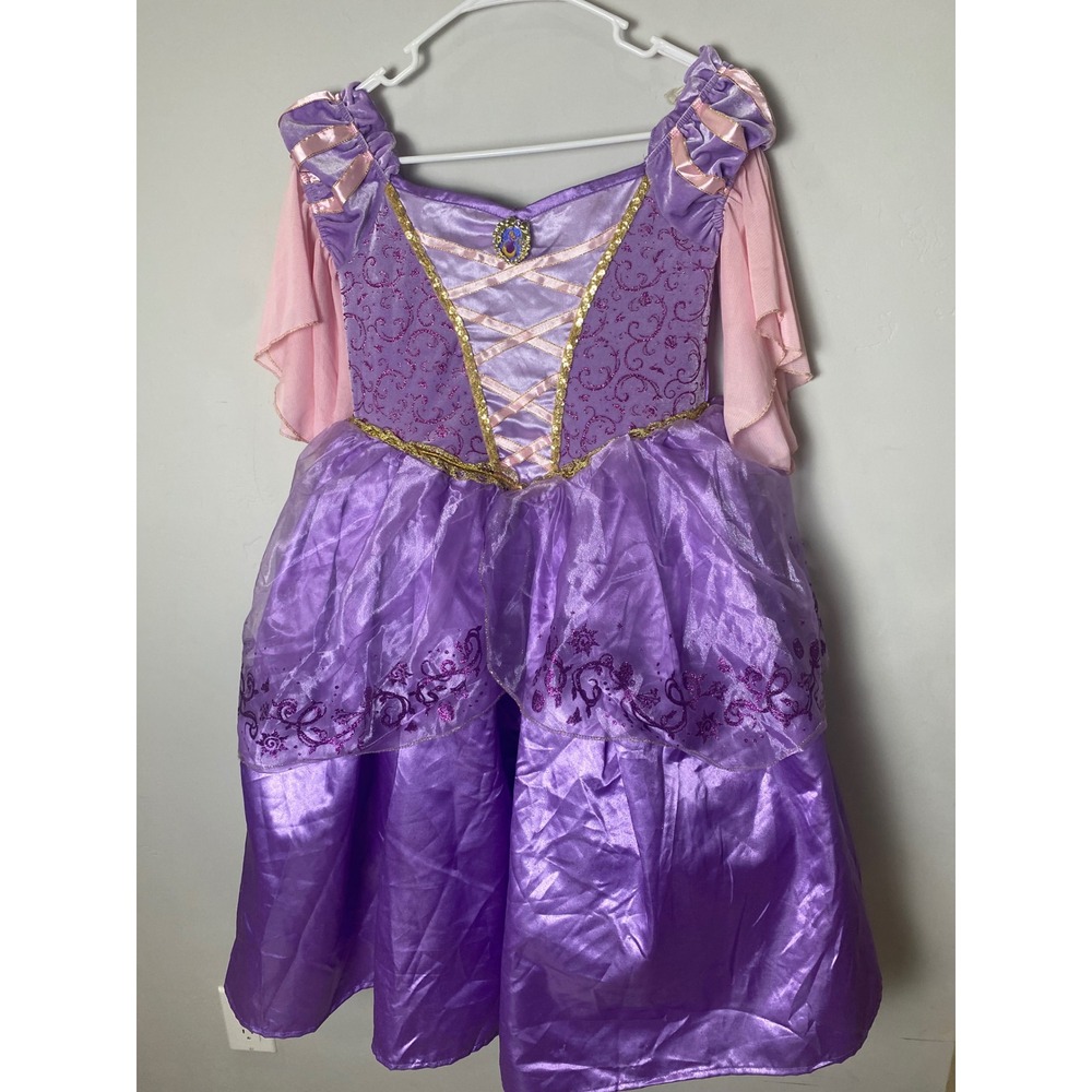 Disney Rapunzel Tangled Princess Costume Dress Purple Gold Sequin Girls 7-8